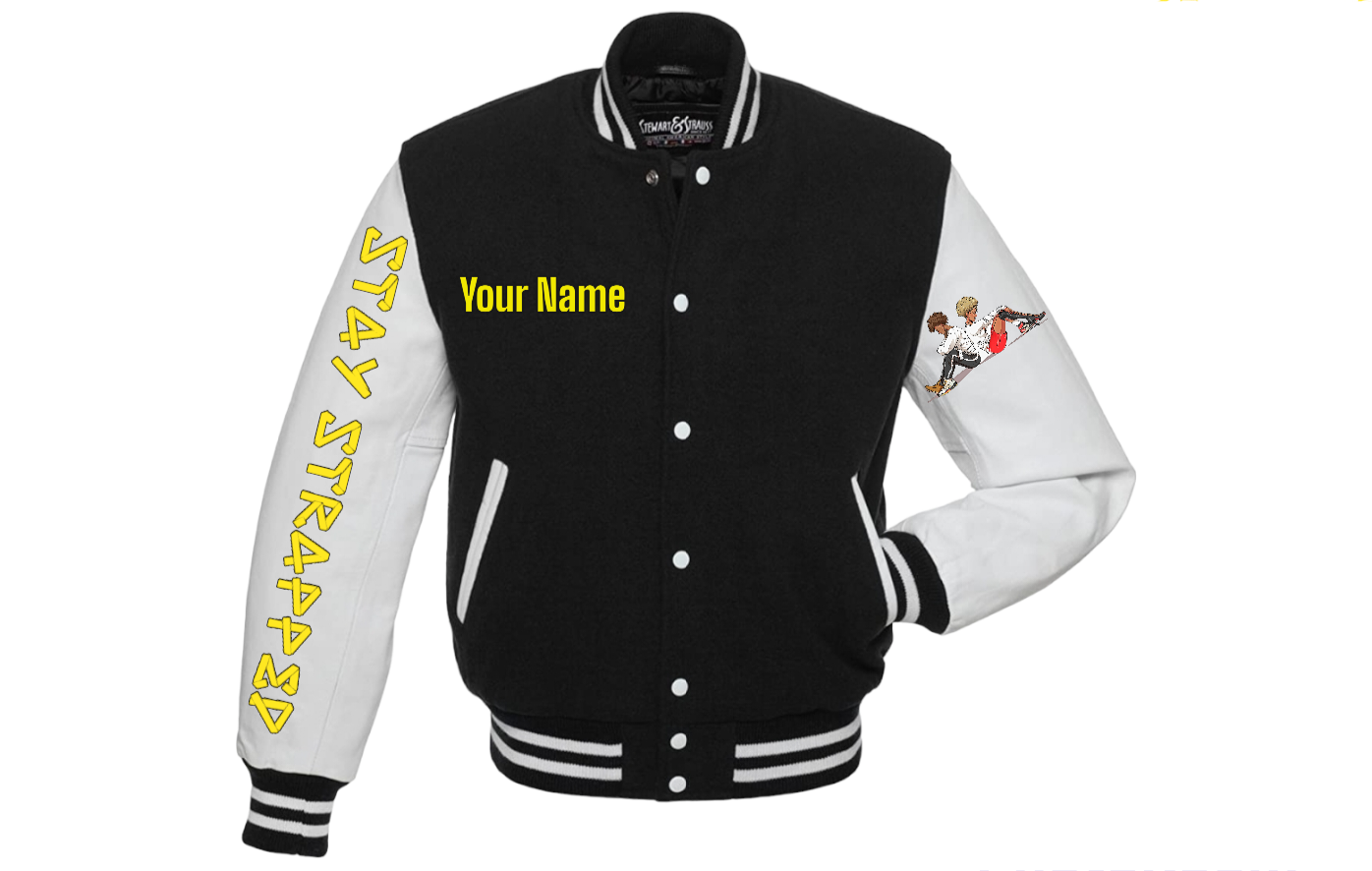 Foreign-Muscle Series - 'DODGE CHARGER SUPERBEE' VARSITY LETTERMAN LEATHER JACKET (EMBROIDERED)