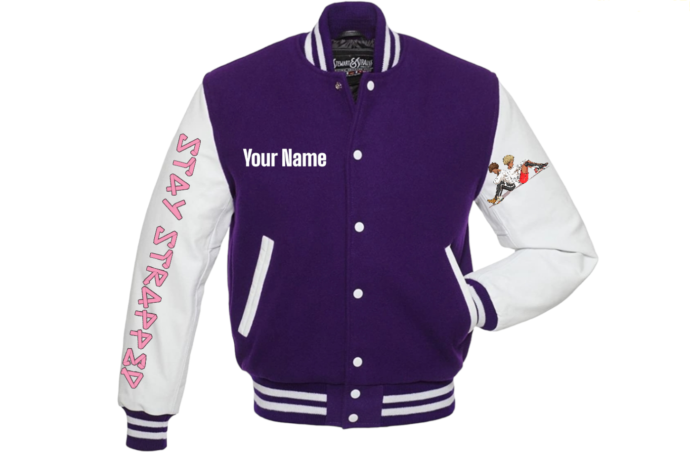 Purple and white front