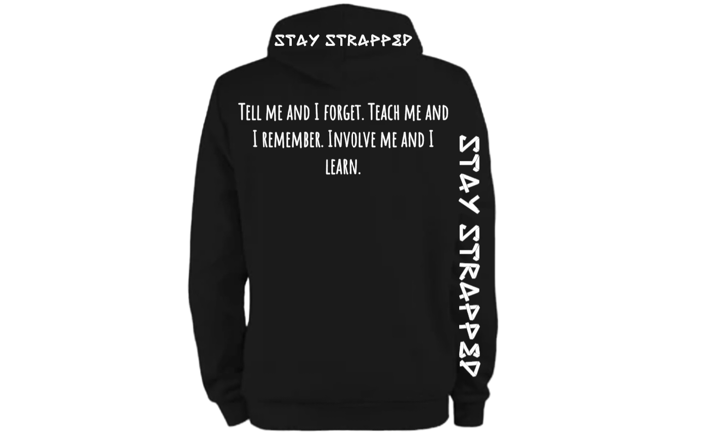 Black with words on back 