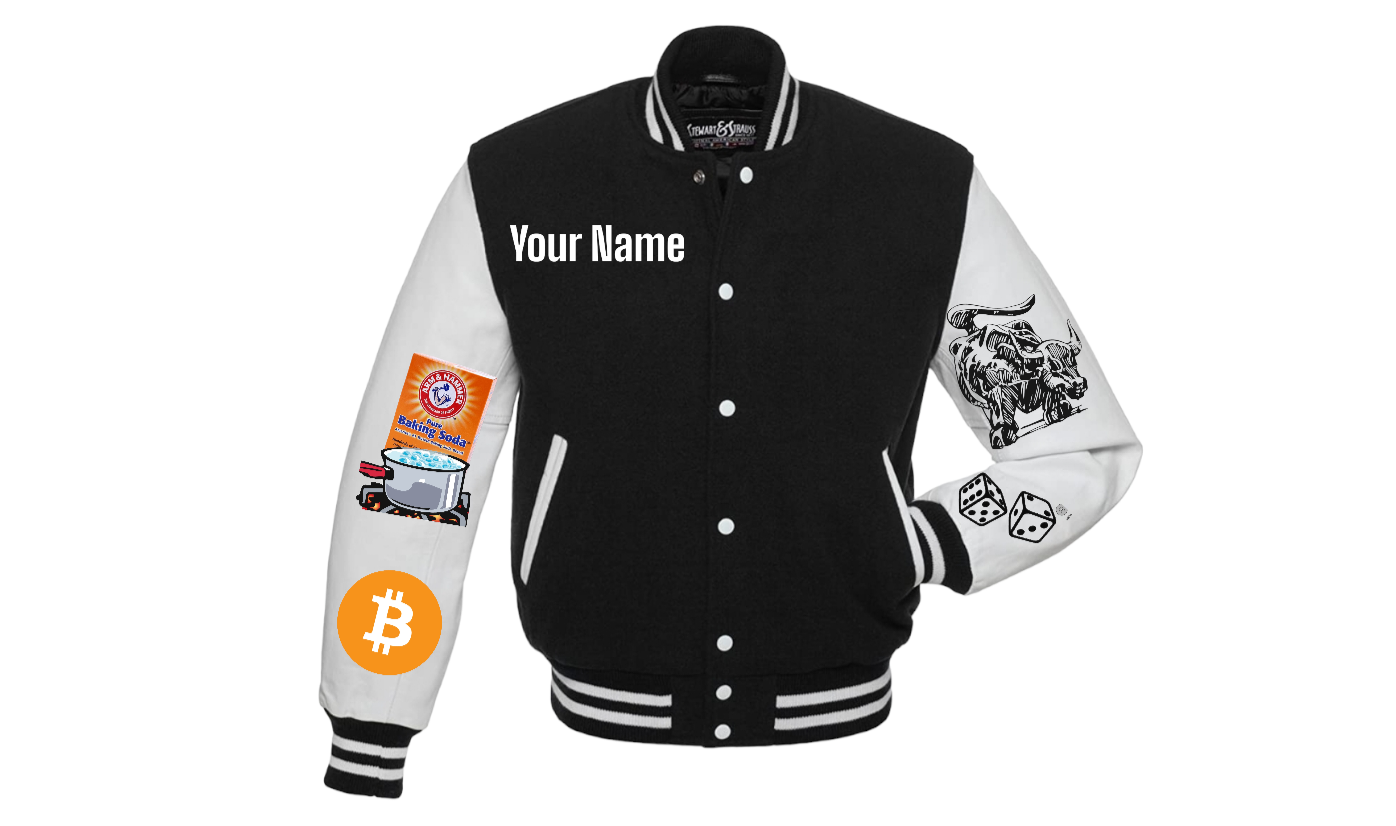 GET THE MONEY - MILLIONAIRE Series - 'WAYS TO GET IT' LEATHER VARSITY LETTERMAN JACKET (EMBROIDERED)