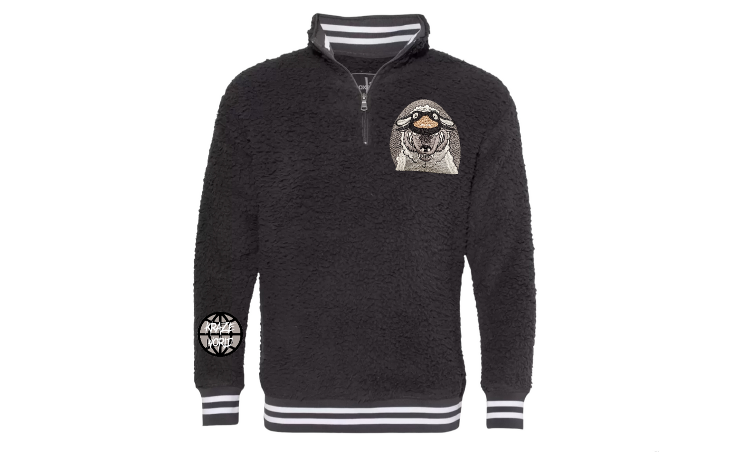 FEAST OR FAMISH Series - 'WOLF IN SHEEP CLOTHING' VARSITY SHERPA (EMBROIDERED)